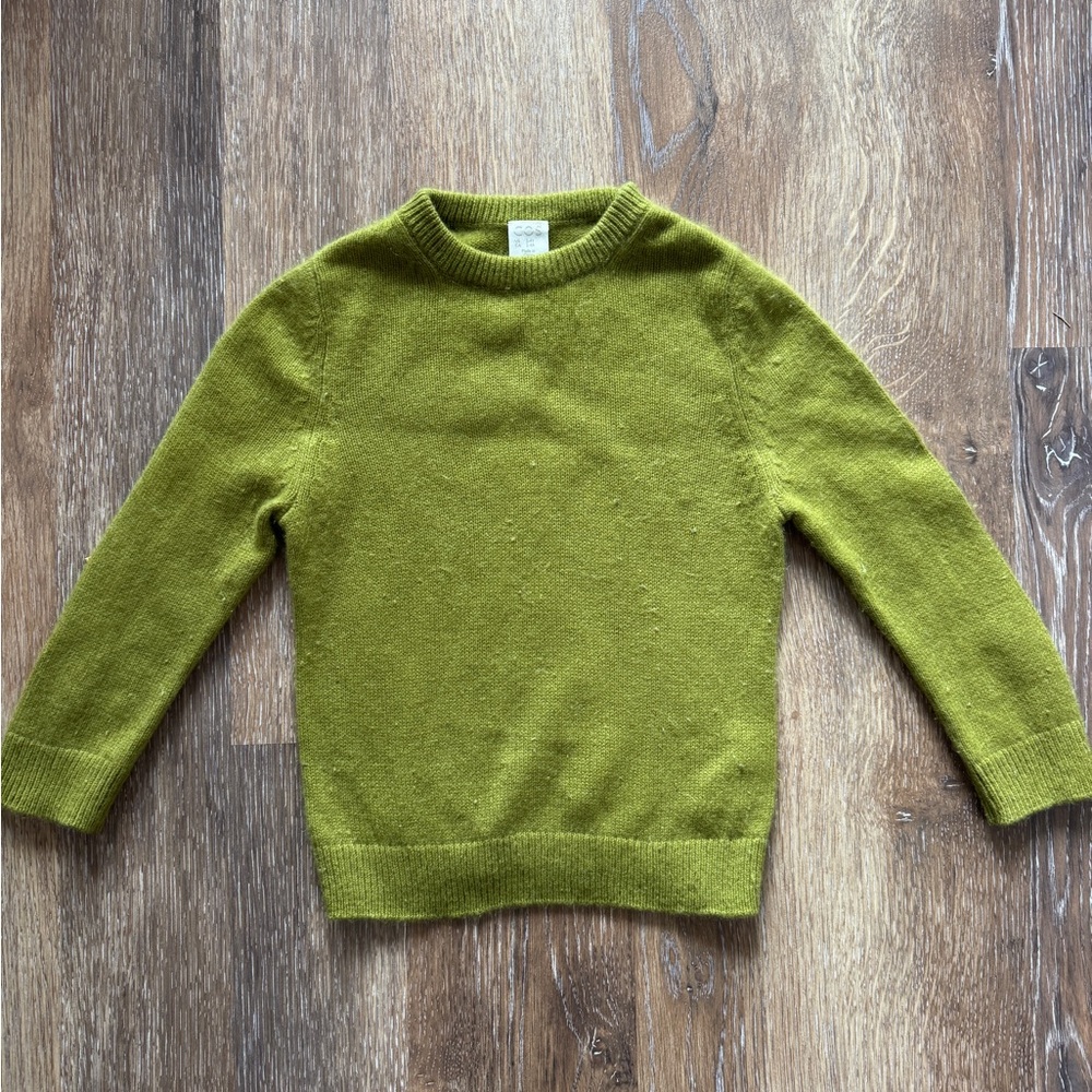 Cos Kids Size 2-4T 100% Cashmere Olive Green Kids Sweater Unisex